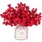 30pcs Artificial Red Berry Picks - Christmas Holly Berry Branches Red Berry Stems for Holiday Home Decor and Crafts